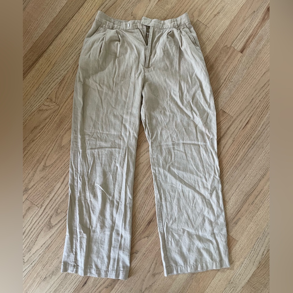 Reformation Linen Pleated Pants